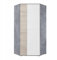 Generisch Eckkleiderschrank Schrank SISI SI02 Eckschrank Kleiderschrank Jugendzimmer (L/R) (Beton/Weiss LUX/Eiche)