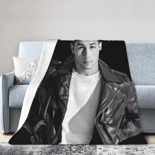 Ireser Nick Music and Jonas Überwurfdecke, weiche Flanell-Fleecedecke, warm, gemütlich, bedruckte Sofa-Decken, 203,2 x 152,4 cm