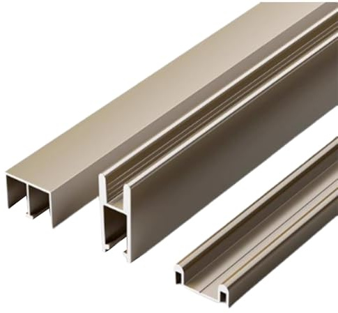 XYUERU 8mm Aluminum Glass Sliding Door Track for Cabinets,with Silent Glide Design Slide Rail Kit for Display Cabinets, Bookcases,Wardrobes(180cm)
