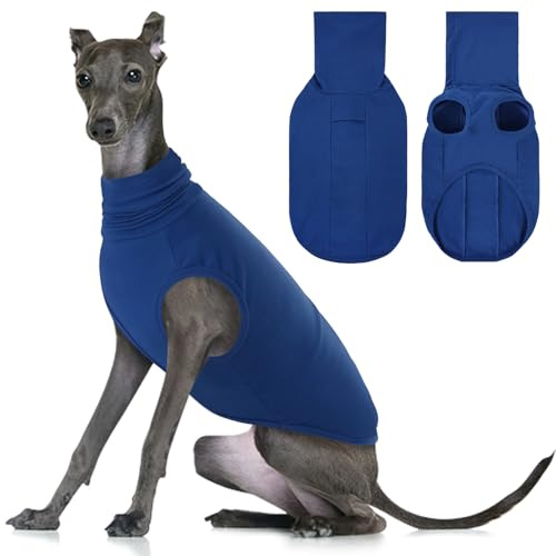 CITÉTOILE Fleece Hundpullover Rollkragen Winterpullover Blau XXL | Warme Winterpullover für Hunde, Atmungsaktiv Hundpulli für Winterspaziergänge, Geeignet für kleine mittel große Hunde