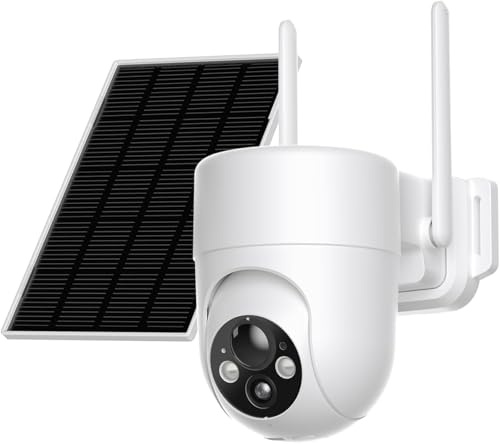 SEHMUA Überwachungskamera Aussen Solar mit SIM Karte 2K HD 360° PTZ Kabellos Kamera Ohne WLAN Outdoor Akku zz