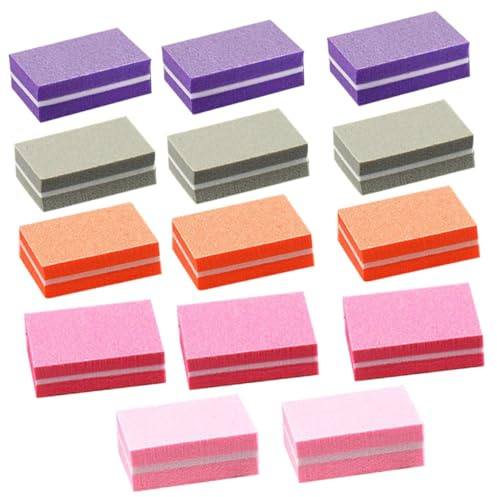 ELAYARD 50 Stück Teiliges Nagel polierblock Elastische Mini schwammnagelfeilen für Maniküre und Pediküre Schonend für Naturnägel Vielseitig Einsetzbar für Salon und Zuhause Bunte