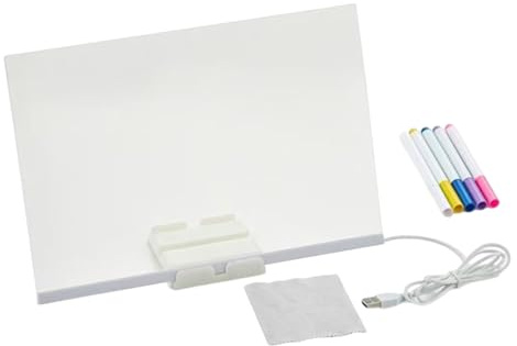 Tableau Lumineux LED – Tablette Éducative Pour | Effaçable Et Portable Pour Dessiner, Écrire Et Apprendre | Parfait Pour L'école, La Maison, La Maternelle, Les Activités Créatives Et Les Jeux