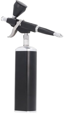 Luocute Mini-Hand-Luft-Set, Kabellose Tragbart Airbrush-Pistole Mitkompressor, Automatisch-Start-Stopp, Ergonomische, Gewederfladbares Airbrush-Set MIT Kompressor, Max. 30 Psi