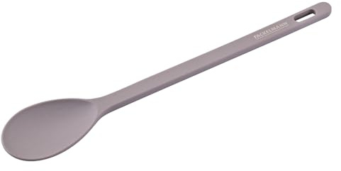 Fackelmann Kochlöffel – 29 cm, aus Polyamid, hitzebeständig bis 210°C, leicht & Spülmaschinengeeignet, Zum Verrühren, Zubereiten & Abschmecken von Speisen aller Art, Grau