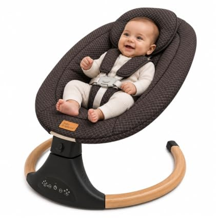 Baby Elegance Allta Electric Baby Swing Chair with Comfortable Seat (Grey) | Baby Bouncer from Birth to 9kg, Multiple Swinging Speeds, Soothing Melodies, Baby Shower Gifts, Safe & Comfortable Design