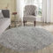 Serdim Rugs 912, GRAU 120x120 Wohnzimmer Runde Shaggy Bereich Teppiche, Polypropylen (PP), Silbergrau, 120x120cm(4x4')