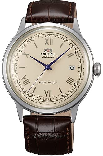 Orient Unisex Erwachsene Analog Automatik Uhr mit Leder Armband FAC00009N0