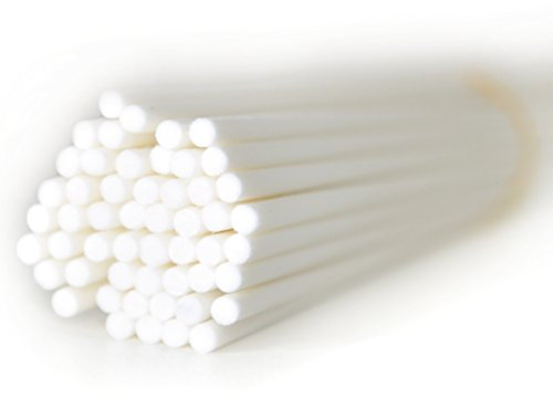 50 Stück Durchmesser 4mm Faser Reed Diffusor Ersatz Refill Sticks für Aroma Duft (25cm x 4mm, Weiß)