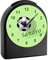 CreaDesign Analog Kinderwecker personalisiert mit (Wunsch) Namen, Kinder Funkwecker ohne Ticken und mit Licht/Beleuchtung, Schulanfang, Motiv Moitv Fußball 2