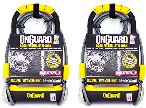 ONGUARD Pitbull DT 8005 Bike U Locks with Cable - Sold Secure Gold (Pair)