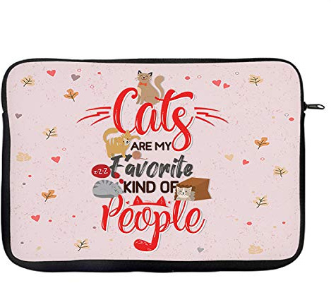 Cats Are My Favorite Kind Of People Themed W / 13” / 14” / 15” Laptop Sleeve Unique Laptop Accessories (14)
