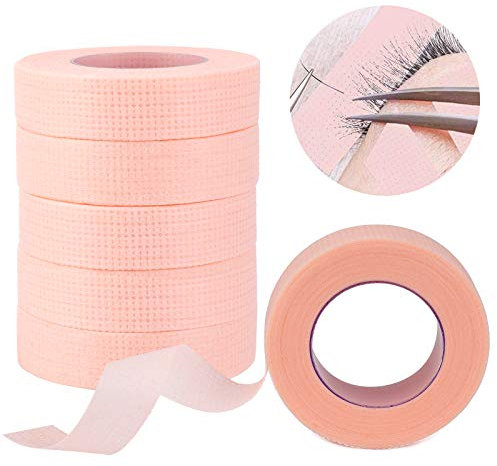 MWOOT 6 Rollen Wimpernverlängerung Tapeband für Lash Extension,Eyelash Extension Tape,Mikroporen Atmungsaktiv Medizinisches Wimpern Band für Wimpern Verlängerung (Rosa, 9M)