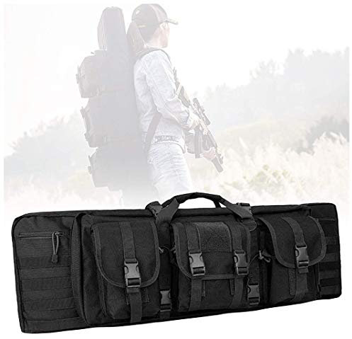 QMZDXH 36 Futteral Gewehrtasche, Double Rifle Bag mit Weich Gepolstertem Schutz, Soft Air Rifle Gun Carry Case, 900D Oxford-Stoff, Tragbare Waffentasche Zum Angeln