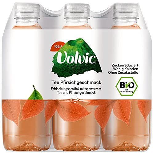 Volvic Schwarztee mit Pfirsichgeschmack a( 6 x 750ml) inc. EINWEG Pfand