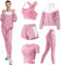 Inmarces Workout-Sets für Damen, 5-teiliges Yoga-Outfit, Activewear, Trainingsanzug-Set, Pink01, M