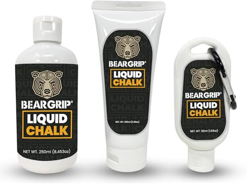 BEAR GRIP - Flüssigkreide | Sportkreide | schweißfreie Hände | Crossfit | Gewichtheben | Powerlifting | Klettern | Bodybuilding (100 ml)
