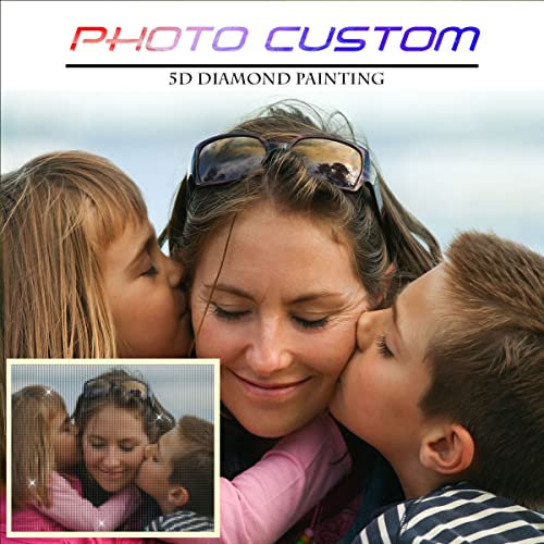 Kits de peinture diamant personnalisés pour adultes avec photos, personnalisé votre propre photo,Privé personnalisé 5D DIY Full Drill strass broderie pour cadeau,30x40cm