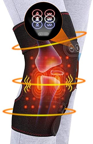 Kniemassagegeräte Arthrose Kniemassagegeräte Beheizte Vibration Kniebandage, Oberschenkelbandage Kompression Bandage, Kniestütze Wärmekniebandage Mit Motormassage Für Heiße Kälteth