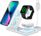 ZEBRE Cargador Inalámbrico 3 en 1 Plegable Base De Carga inalambrico Compatible con iPhone 14 13 12 11 Pro MAX/Plus/XR XS X Rápida Wireless Charger Inalámbrica Compatible con Apple Watch Y Airpods