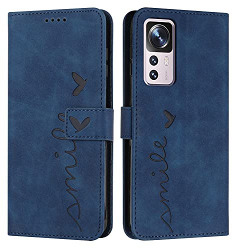 EATCYE Coque pour Xiaomi Mi 12T / 12T Pro / K50 Ultra, Étui Housse en Cuir PU Mi 12T/12T Pro/K50 Ultra, Magnetique [Pochette de Portefeuille], Etui de Protection pour Mi 12T/12T Pro/K50 Ultra (Bleu)