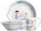 LEONARDO HOME Bambini Avventura Kinder Geschirr-Set 3-teilig - Kinder-Geschirr aus Porzellan - Spülmaschinenfest, mikrowellengeeignet - 3er Set Schale, Tasse und Teller mit Motiv Meer, 022803
