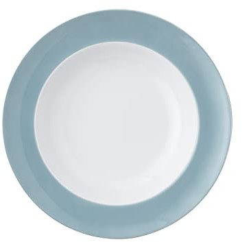 Thomas Sunny Day Soft Blue - Plato hondo redondo (diámetro de 22,8 cm, altura de 4,2 cm, 0,390 L), color azul