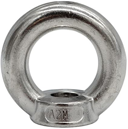 EZOTec - 1 Stück Ringmutter M8 ähnl. DIN 582 - Edelstahl V2A A2 -Ösenmutter Augen-Mutter (gegossen, poliert)