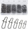 Realure 200 Stück Snaps für Wirbel Angeln Set Quick Change Snaps Angel 5 Sizes Angeln Snaps mit Duo-Schloss Easy Snap für Köder Wirbel & Leitungsverbinder Angelzubehör Snaps 000# 00# 0# 1# 2#