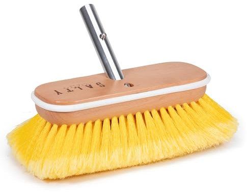 Salty Captain Bristle Boat Deck Brush 8 – Cleaning for All Surfaces, Stains & Salt Build-Up – Marine Deck & Hull Cleaning Brush – Durable Marine-Grade Design