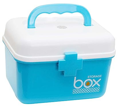 Toyvian Aufbewahrungsbox Für Tabletten Box Medikamentenaufbewahrungs-organizer Behälterkoffer Erste-hilfe-kasten Medikamentenaufbewahrung Mit Herausnehmbarem Tablett Und Griff
