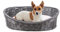 MaxxPet Hundebett - Hundekörbchen rund mit Kissen - Haustierkorb für Hunde und Katzen - Anthrazit - 54x40x17,5cm