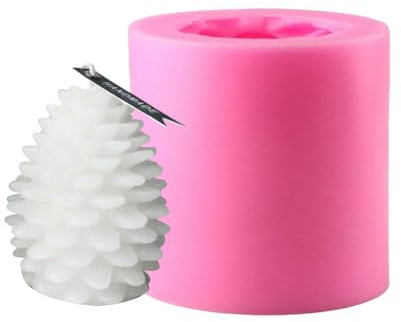 3D Tannenzapfen Kerzenform, 3D Kerzenform Weihnachten, Weihnachtsbaum Silikon Kerze Formen, für Weihnachts, Halloween, Erntedankfest, Für Herstellung Von Kerzen, Aromasteinen, Seife