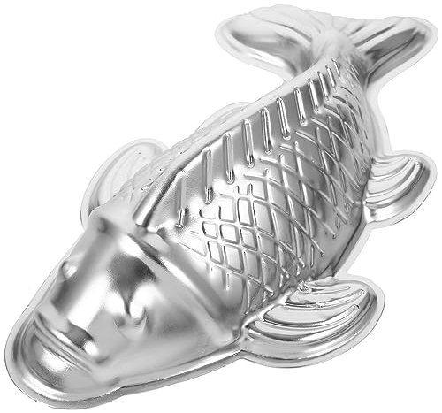 BESTonZON Fischschimmel Gelee in Fischform Backform Für Fischkuchen Karpfen Fischförmige Form Schokolade Cyprinoide Schimmelpilze Tofu-hersteller Aluminiumlegierung Selbstgemacht 3d Zylinder