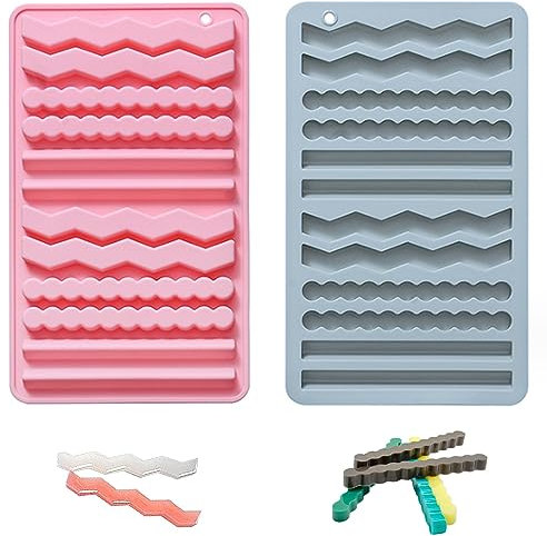 Niuhong 12 Barres 2 Pièces Bâtonnets Biscuits Silicone Tapis Cuisson Moules Friandises Chiens Moule Cuisson Barquettes Glaçons Barre Chocolat Pain Forme Rectangulaire Forme Barre Antiadhésifs