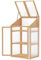 Outsunny Invernadero de Madera Invernadero de Jardín con 2 Puertas 3 Estantes Paneles de Policarbonato y Tapa Abatible para Cultivo Plantas en Huerto Patio 70x50x120 cm Natural