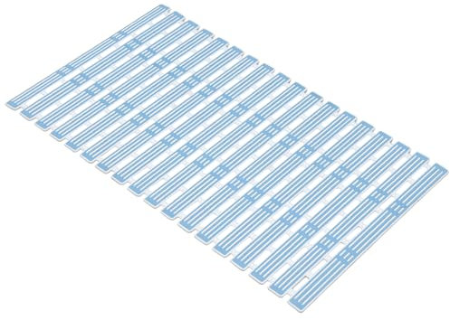 Bath Mat Non Slip Anti Mould, Anti Slip Shower Mats, 90 x 40 cm Extra Long Bathtub Mat with Suction Cups for Bath Tub Bathroom Floor, Cut to Size, Textured Surface (90 x 40 cm, Blue)