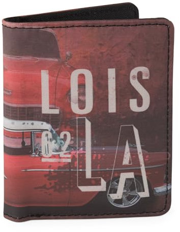 Lois - Cartera Juvenil Rojo De Lona Resistente para Chico Deporte Casual con Bolsillo Monedero Cremallera Ideal para Adolescente Y Jovenes