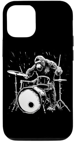 Custodia per iPhone 12/12 Pro Bigfoot - Batteria con scimmietta gorilla, batterista