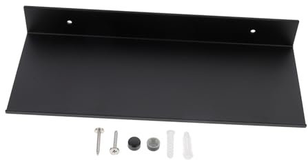 Zerodeko Schwebendes Regal Aus Space-aluminium Für Wandmontage Schwarz Tief Platzsparendes Aufbewahrungsregal Für Badezimmer Und Küche