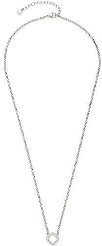 JEWELS BY LEONARDO Halskette Clip & Mix Orlanda • Venezianer-Kette aus silberfarbenem Edelstahl • Kleeblatt-Element zum Anhängen von Charms • 50-55 cm Länge • Schmuck Geschenk für Frauen • 023734