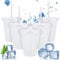 WHENZOO 5Pcs 500ml Iced Water Cups with Lids & Straws, Cold Drinking Tumblers, Plastic Tumbler Set, Reusable & BPA Free Plastic Cup, Coffee Smoothie Slushy Drinking Cup, Party Cups for Kid Adults