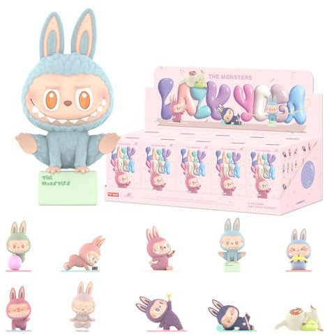 POP MART The Monsters Lazy Yoga Series Ganzes Set (10 Boxen), 6,3 cm Gelenkfigur, Premium-Design, Geschenke für Fan-Favorit, Sammlerstück, Spielzeug, Kunst, Actionfigur