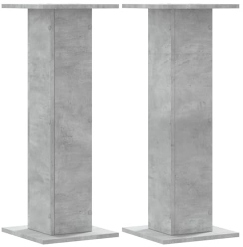 vidaXL Supporti per Piante 2 pz Grigio Cemento 30x30x80 cm Truciolato