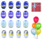 TAKUZA Ringelband Geschenkband Blau Silber,16 Rollen Geschenkband Set,Geschenkband 5mm Breit,Schleifenband Geschenkbänder Rolle Bunt,Ballonband Weihnachten,Hochzeit, Geschenkverpackung,Luftballon Deko