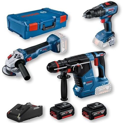 Bosch GBH 187 + GWS 18V-10 + GSR 18V-50 Schleifset - 0615990N42