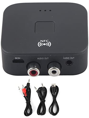 Bluetooth 5.0 Empfänger, Bluetooth 5.0 Empfänger für Stereoanlage, AUX Bluetooth Adapter Klinke 3.5,NFC HiFi Bluetooth Receiver
