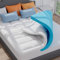 ELEMUSE Matratzen Topper 140x200cm, H4 Hart Gel Topper mit Waschbarem Flauschigem Bezug und Gelschaum, 7CM Höhe Weicher und Bequemer Matratzentopper für Boxspringbett und Unbequeme Betten Schlafsofa
