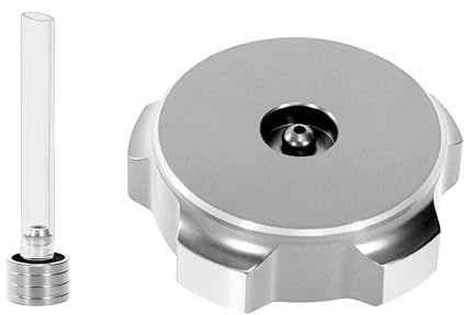 Tunejoy Benzin Tankdeckel Motorrad Tankdeckel Aluminium mit Entlüftungsschlauch für ATV Pitbike Dirtbike Quad 49 mm Silber