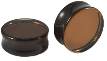 Mesnt Ohr Plug 2 Stück, Glas Double Flared Ohr Tunnel Piercing Set